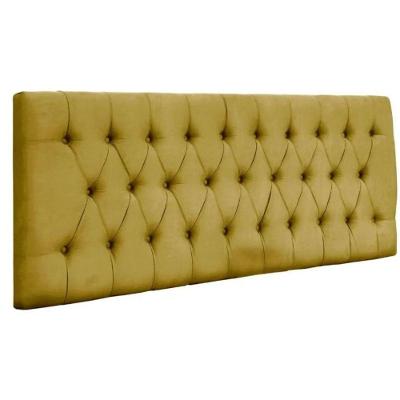Painel Suspenso Cabeceira Dubai 1,93m Para Cama King Size Suede Amarelo - Aurora Line