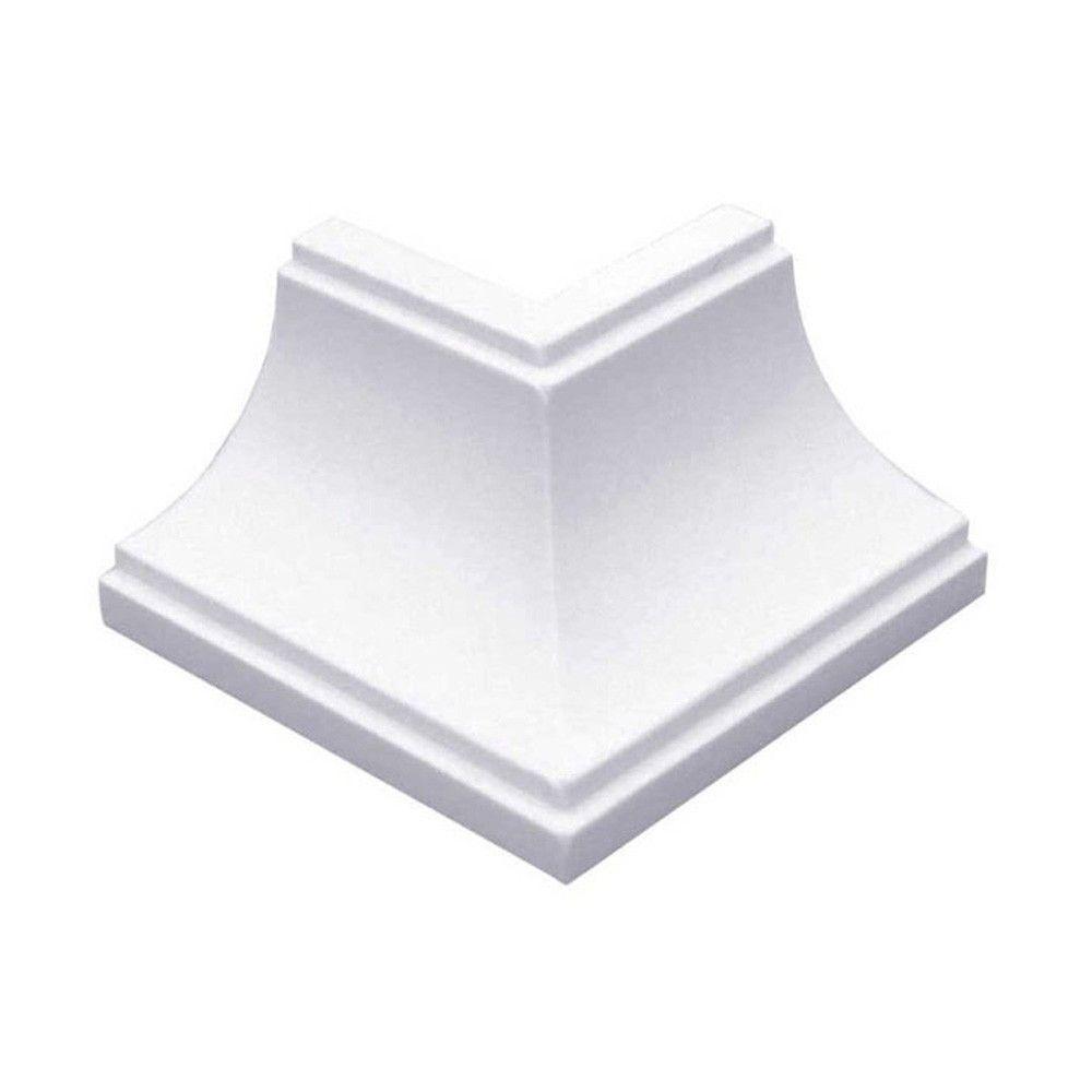 Canto Externo Encaixe Para Acabamento Nobre Pvc Branco - 1