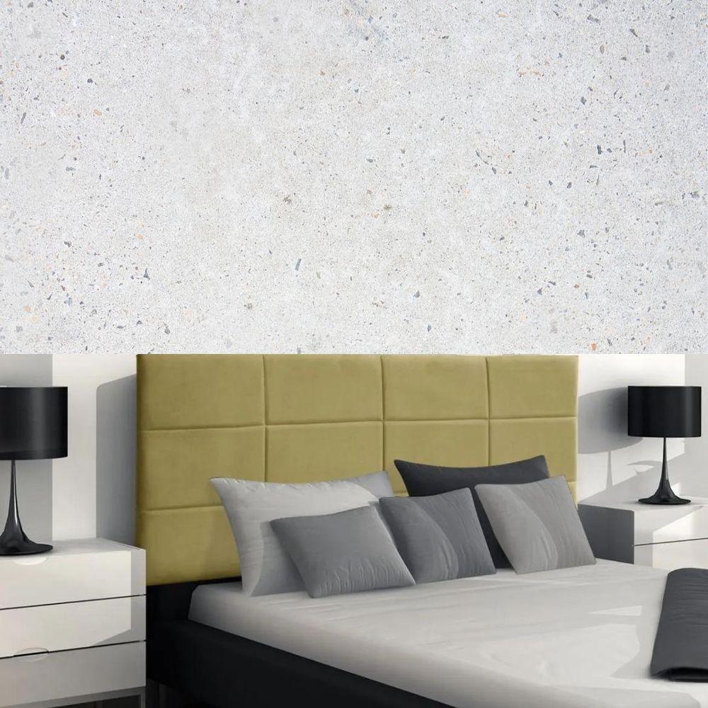 Painel Suspenso Cabeceira Luna 1 Metro Para Cama Solteiro Suede Amarelo - Aurora Line - 2