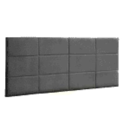 Painel Suspenso Cabeceira Luna 1,38m Para Cama Casal Suede Cinza - Aurora Line