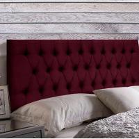 Painel Suspenso Cabeceira Dubai 1,38m Para Cama Casal Suede Marsala - Aurora Line - 2