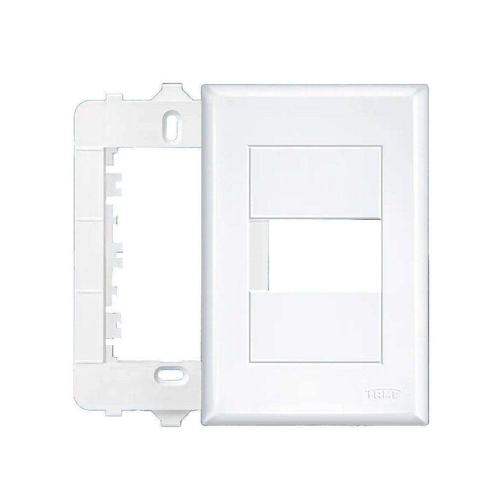 Placa 4x2 C-suporte - 1 Módulo Horizontal - Evidence 2885 - 1