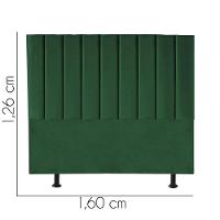 Cabeceira Estofada Carla 160cm Queen Size Para Cama Colchão Box Quarto Suede Verde - Aurora Line - 3