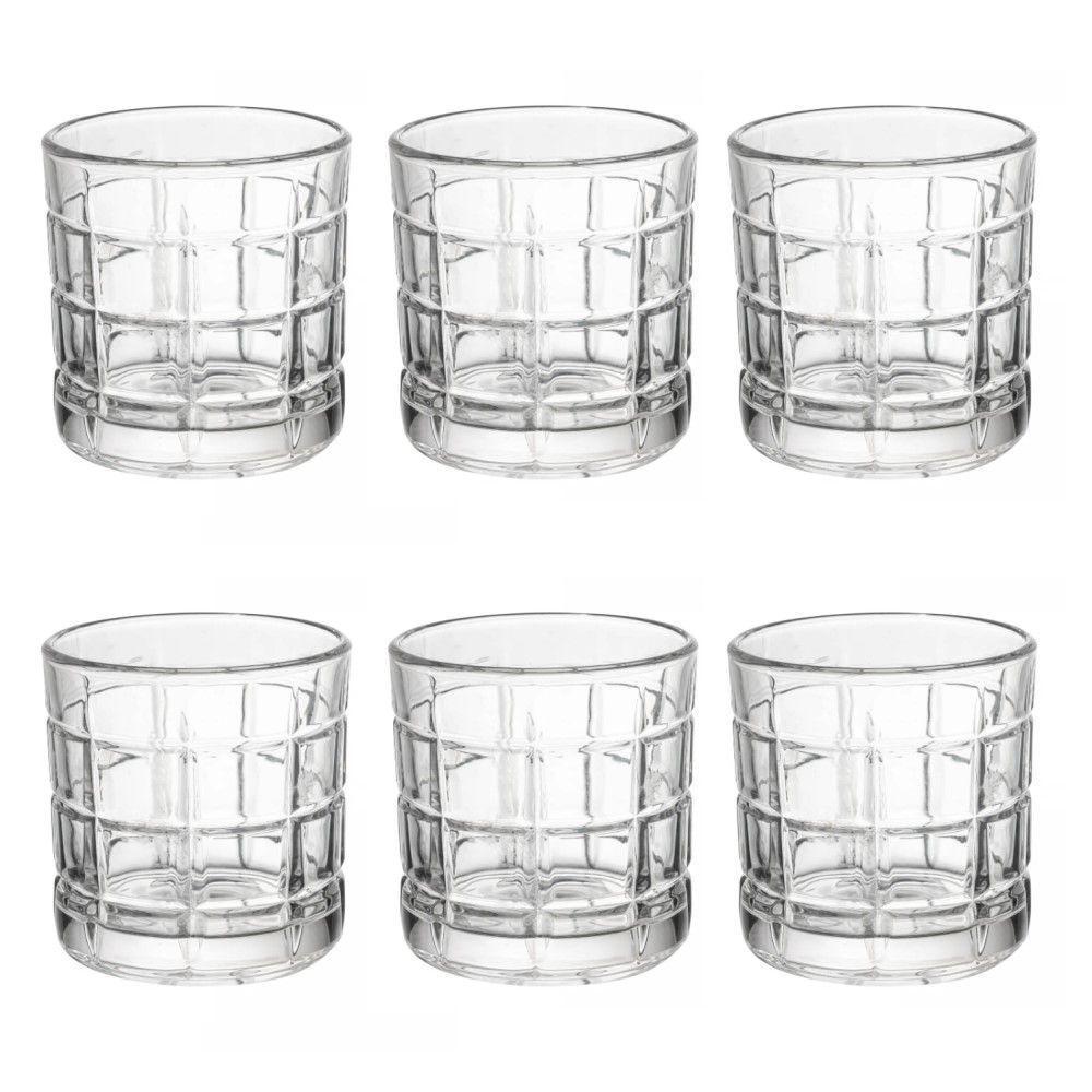 Conjunto De Copos De Cristal Para água-whisky 6 Peças 330 Ml Square Lyor - 1