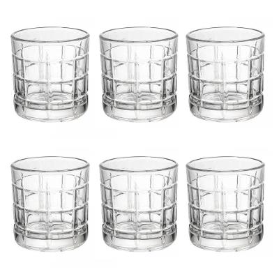 Conjunto De Copos De Cristal Para água-whisky 6 Peças 330 Ml Square Lyor