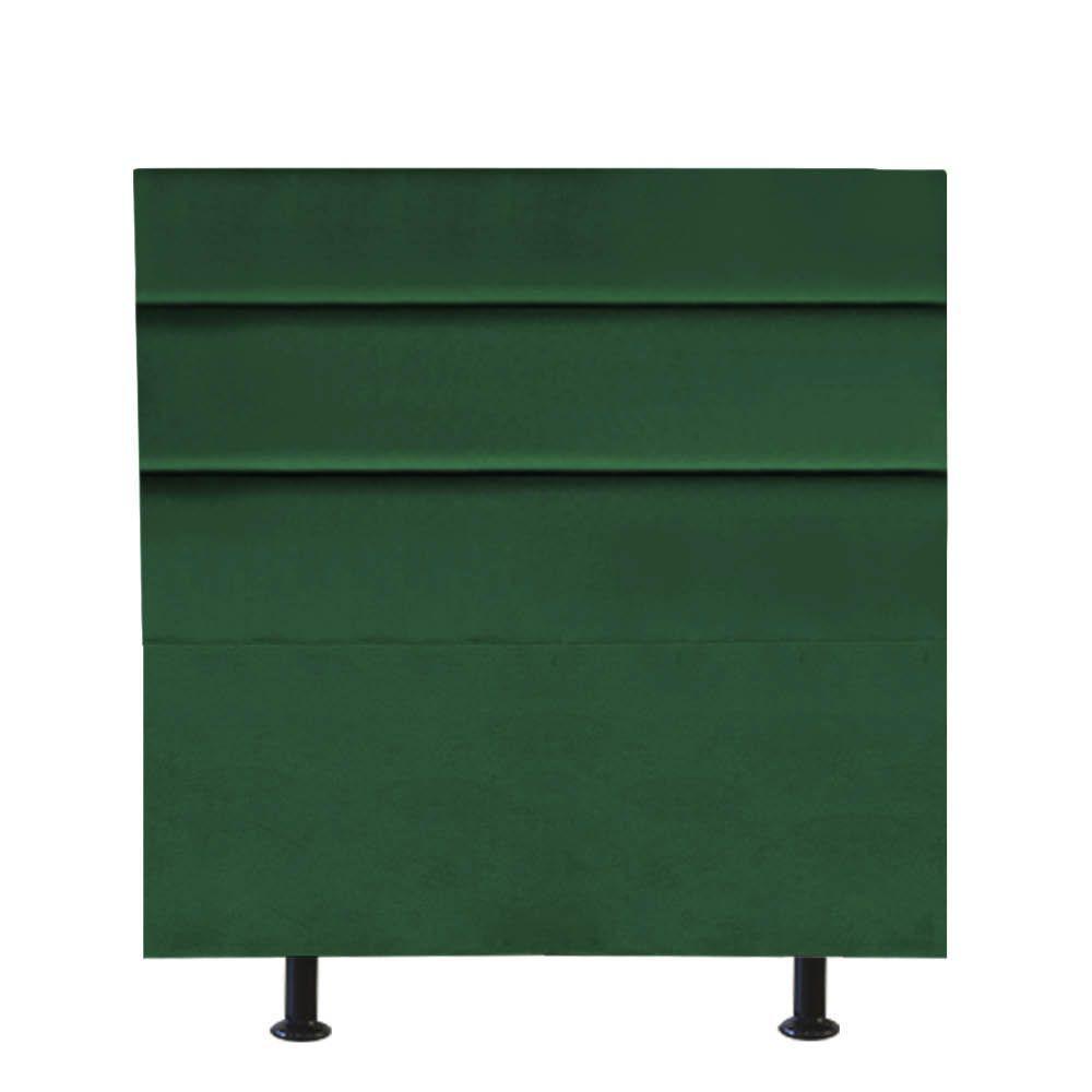 Cabeceira Estofada Argentina 100cm Solteiro Para Cama Colchão Box Quarto Suede Verde - Aurora Line - 1