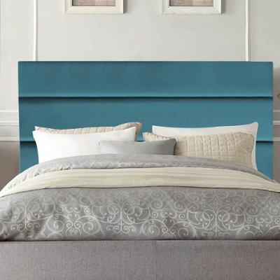 Cabeceira Estofada Argentina 195cm King Size Para Cama Colchão Box Quarto Suede Azul Turquesa - Aurora Line