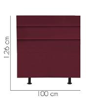 Cabeceira Estofada Argentina 100cm Solteiro Para Cama Colchão Box Quarto Suede Bordô - Aurora Line - 2