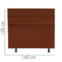 Cabeceira Estofada Argentina 160cm Queen Size Para Cama Colchão Box Quarto Suede Terracota Telha - Aurora Line - 3