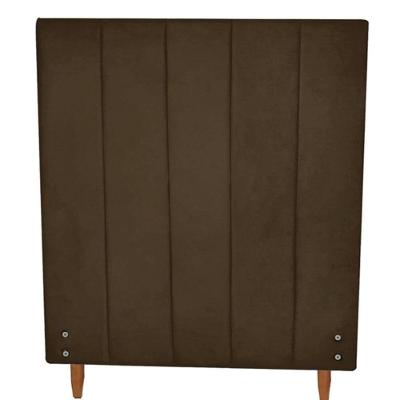 Cabeceira Vitória 100cm Para Colchão Solteiro Suede Marrom - Aurora Line