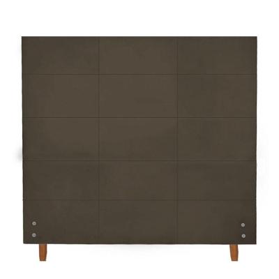 Cabeceira Larissa 100cm Para Colchão Solteiro Suede Marrom - Aurora Line