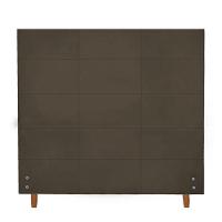 Cabeceira Larissa 100cm Para Colchão Solteiro Suede Marrom - Aurora Line - 1