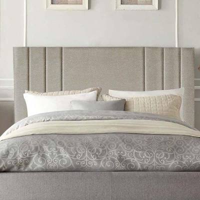Cabeceira Estofada Grécia 140cm Casal Para Cama Colchão Box Quarto Linho Bege - Aurora Line