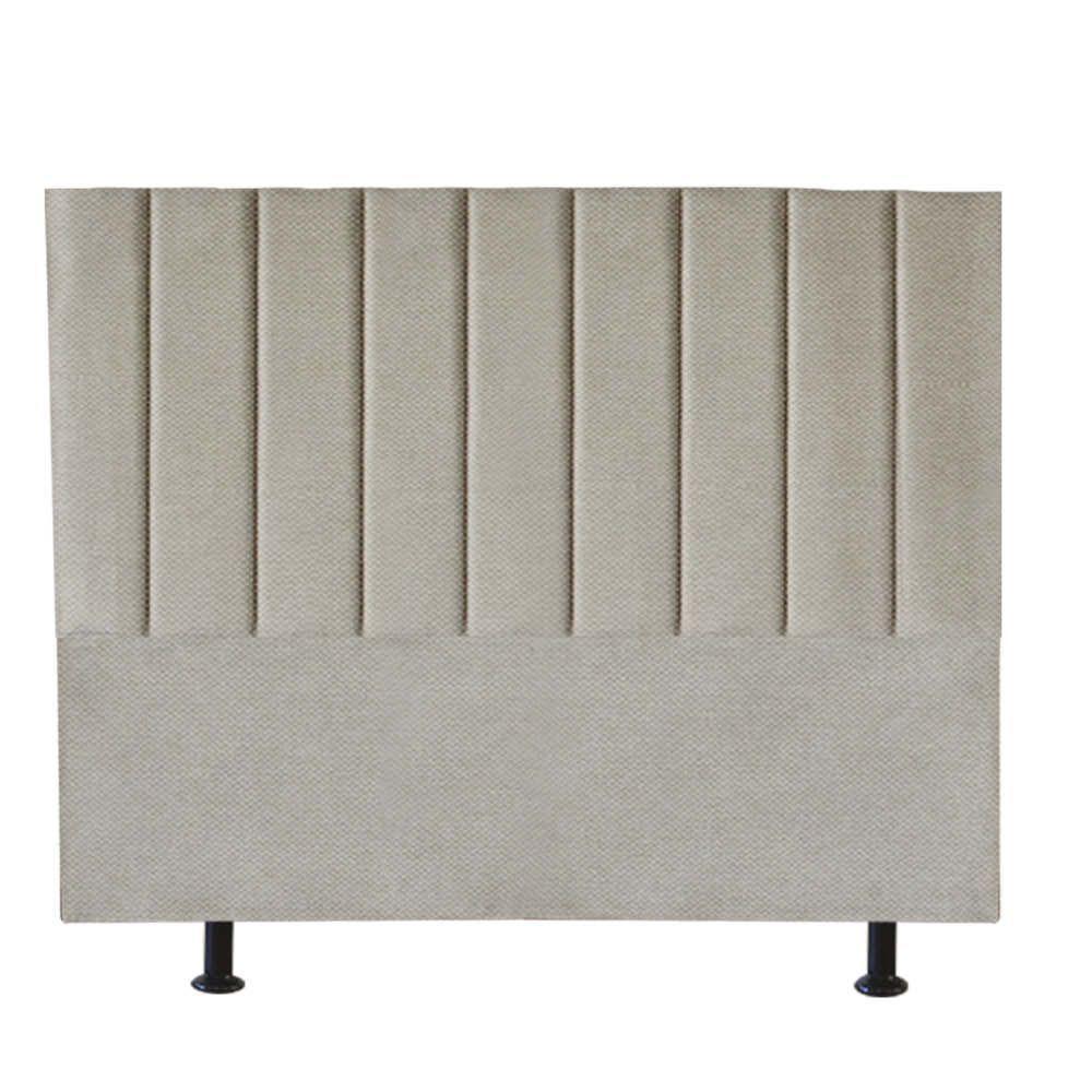 Cabeceira Estofada Carla 195cm King Size Para Cama Colchão Box Quarto Linho Bege - Aurora Line - 2