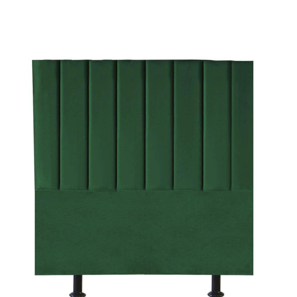 Cabeceira Estofada Carla 100cm Solteiro Para Cama Colchão Box Quarto Suede Verde - Aurora Line - 1