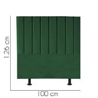 Cabeceira Estofada Carla 100cm Solteiro Para Cama Colchão Box Quarto Suede Verde - Aurora Line - 2