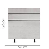 Cabeceira Estofada Argentina 90cm Solteiro Para Cama Colchão Box Quarto Suede Cinza Claro - Aurora Line - 2