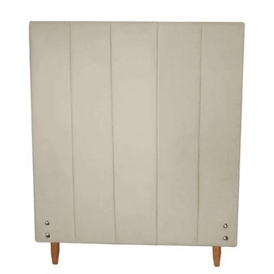Cabeceira Vitória 100cm Para Colchão Solteiro Suede Bege - Aurora Line