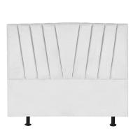Cabeceira Estofada Bélgica 160cm Queen Size Para Cama Colchão Box Quarto Suede Branco - Aurora Line - 2