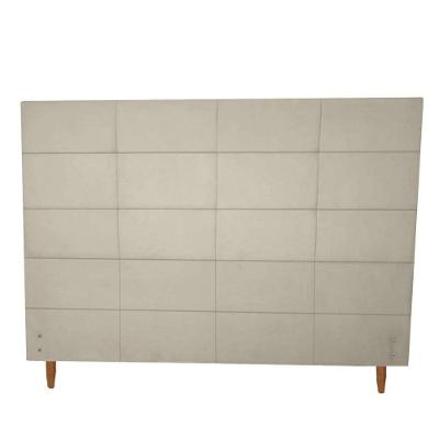 Cabeceira Larissa Para Colchão 1,93m Para Colchão King Size Suede Bege - Aurora Line