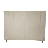 Cabeceira Vitória Para Colchão 1,28m Viúva Solteirão Suede Bege - Aurora Line - 1