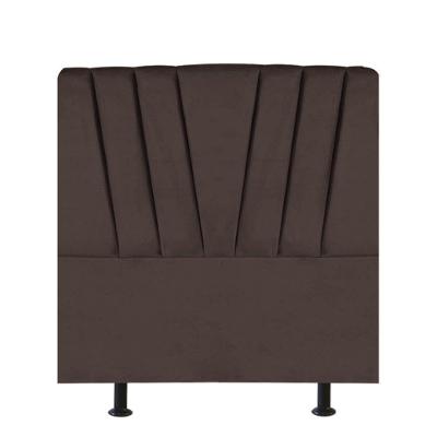 Cabeceira Estofada Bélgica 90cm Solteiro Para Cama Colchão Box Quarto Suede Marrom - Aurora Line