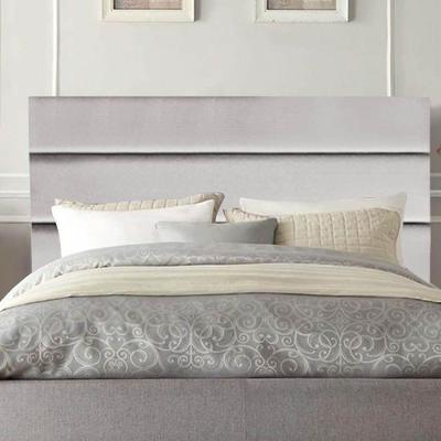 Cabeceira Estofada Argentina 140cm Casal Para Cama Colchão Box Quarto Suede Cinza Claro - Aurora Line