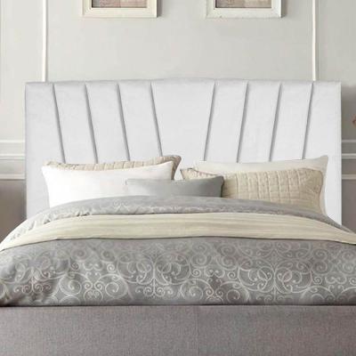Cabeceira Estofada Bélgica 140cm Casal Para Cama Colchão Box Quarto Corino Branco - Aurora Line