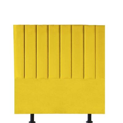 Cabeceira Estofada Carla 100cm Solteiro Para Cama Colchão Box Quarto Suede Amarelo - Aurora Line
