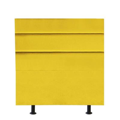 Cabeceira Estofada Argentina 90cm Solteiro Para Cama Colchão Box Quarto Corino Amarelo - Aurora Line