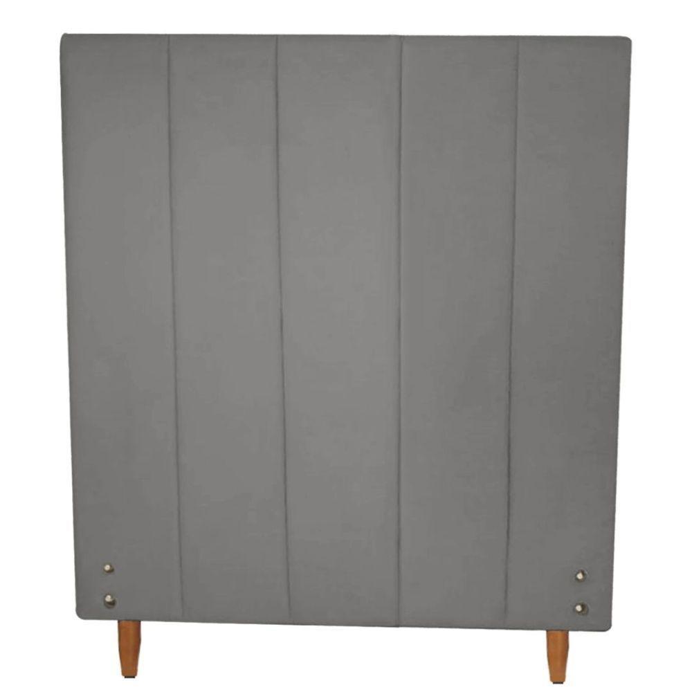 Cabeceira Vitória 100cm Para Colchão Solteiro Suede Grafite - Aurora Line - 1