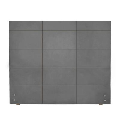 Cabeceira Larissa Para Colchão 1,28m Viúva Solteirão Suede Grafite - Aurora Line