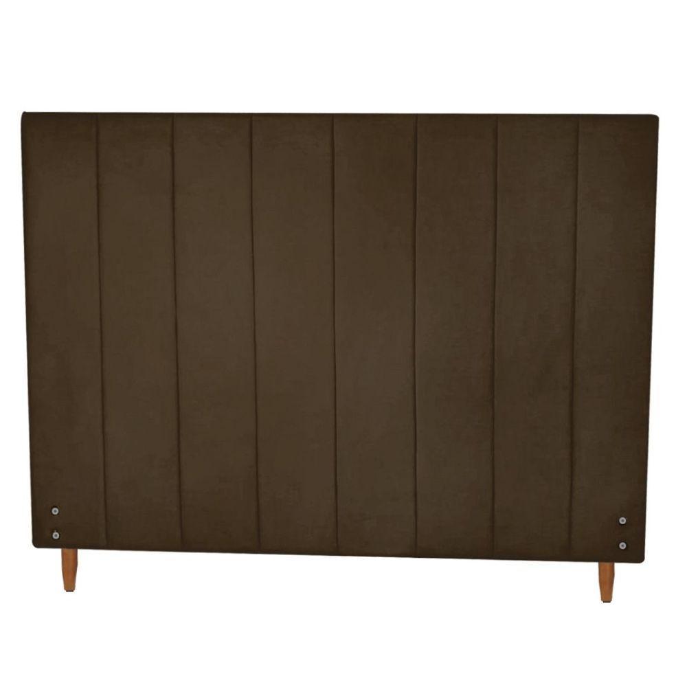 Cabeceira Vitória Para Colchão 1,93m Para Colchão King Size Suede Marrom - Aurora Line - 1