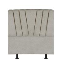 Cabeceira Estofada Bélgica 100cm Solteiro Para Cama Colchão Box Quarto Linho Bege - Aurora Line - 2