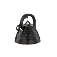 Chaleira De Inox Com Apito Brinox 3 L Black Diamond Com Indução Preto Fosco Preto - 1