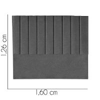 Cabeceira Carla Pé Plástico 160cm Queen Size Para Cama Colchão Box Quarto Linho Cinza - Aurora Line - 3