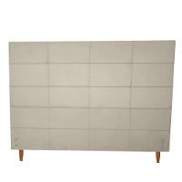 Cabeceira Larissa Para Colchão 1,38m Para Colchão Casal Suede Bege - Aurora Line - 1