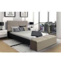 Calçadeira Recamier Com Baú Sapateira 1,20m Viúva Solteirão Suede Bege - Aurora Line - 3