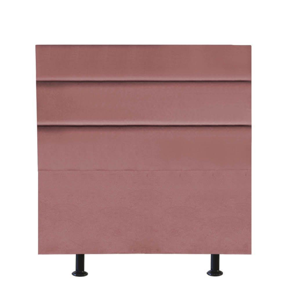 Cabeceira Estofada Argentina 100cm Solteiro Para Cama Colchão Box Quarto Suede Rose Gold - Aurora Line - 1