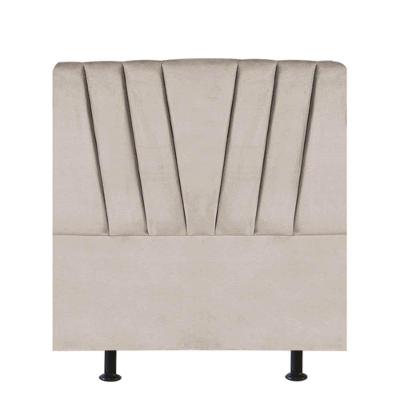 Cabeceira Estofada Bélgica 90cm Solteiro Para Cama Colchão Box Quarto Corino Bege - Aurora Line