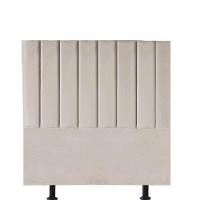 Cabeceira Estofada Carla 100cm Solteiro Para Cama Colchão Box Quarto Corino Bege - Aurora Line - 1