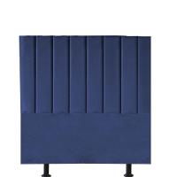 Cabeceira Estofada Carla 90cm Solteiro Para Cama Colchão Box Quarto Suede Azul Marinho - Aurora Line - 1