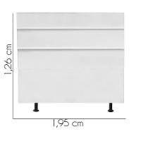 Cabeceira Estofada Argentina 195cm King Size Para Cama Colchão Box Quarto Suede Branco - Aurora Line - 3