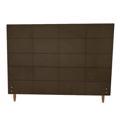 Cabeceira Larissa Para Colchão 1,93m Para Colchão King Size Suede Marrom - Aurora Line