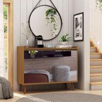 Balcao Buffet Retrô Com Espelho Delta 3 Portas Freijó - Moveisaqui - 2