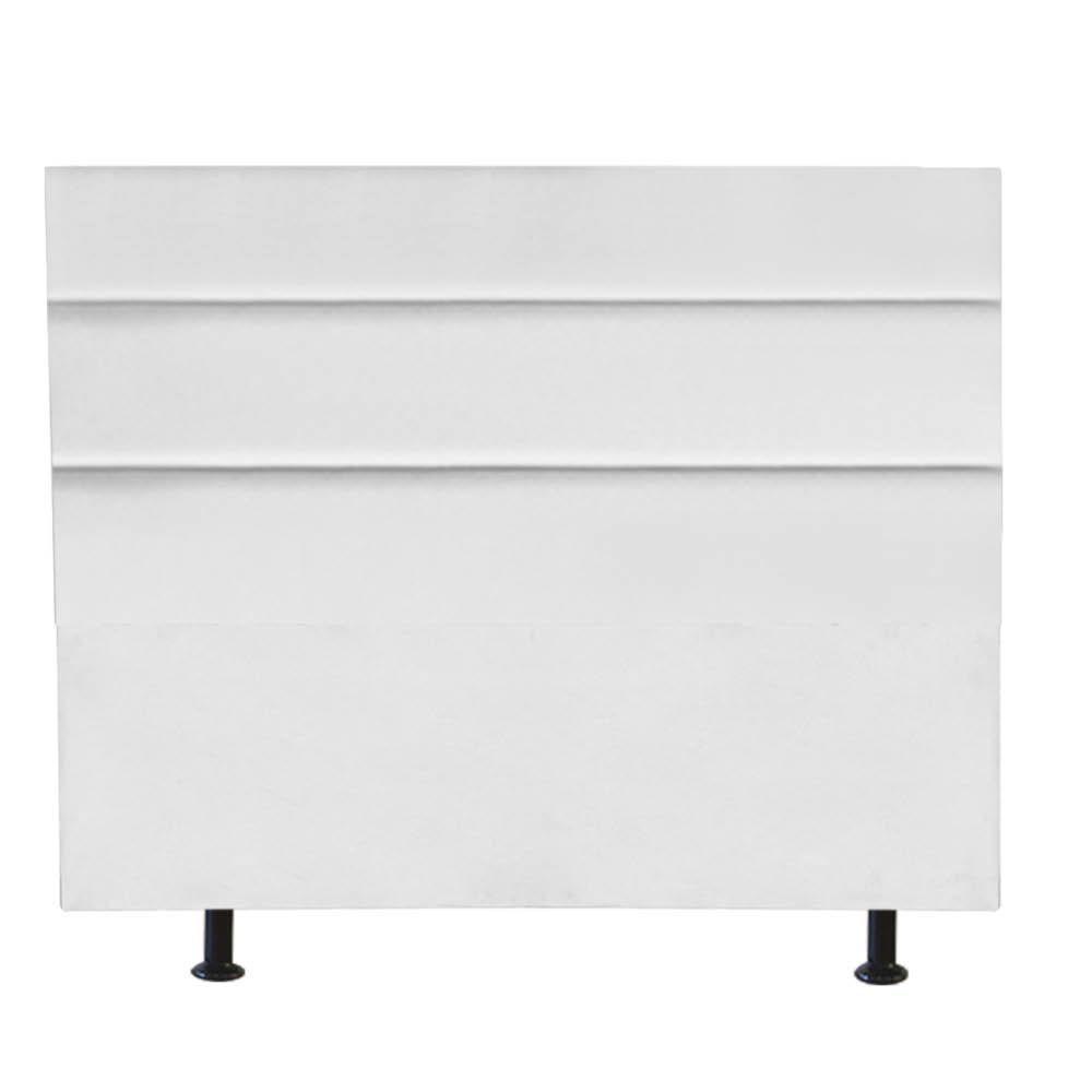 Cabeceira Estofada Argentina 140cm Casal Para Cama Colchão Box Quarto Suede Branco - Aurora Line - 2