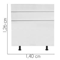 Cabeceira Estofada Argentina 140cm Casal Para Cama Colchão Box Quarto Suede Branco - Aurora Line - 3