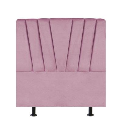 Cabeceira Estofada Bélgica 90cm Solteiro Para Cama Colchão Box Quarto Suede Rosa Bebê - Aurora Line