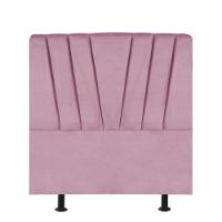 Cabeceira Estofada Bélgica 90cm Solteiro Para Cama Colchão Box Quarto Suede Rosa Bebê - Aurora Line - 1