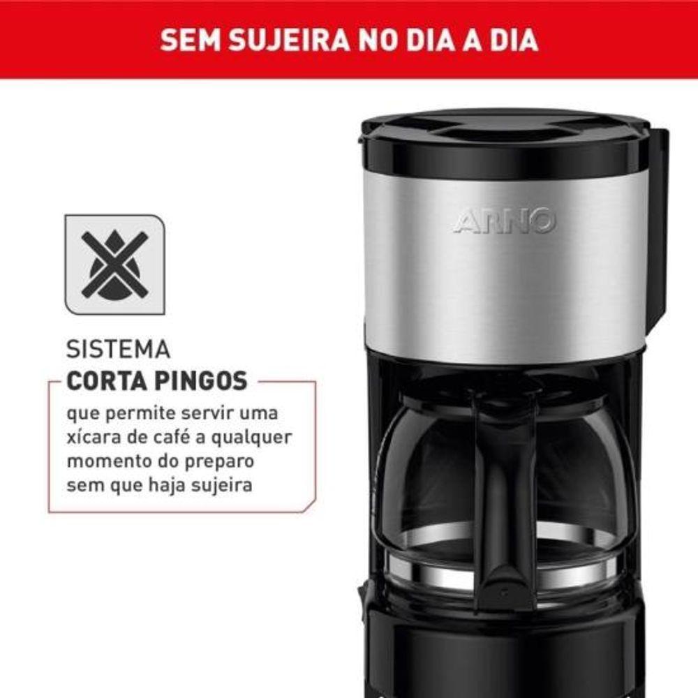 Cafeteira Elétrica Arno Perfectta Inox 600ml Jarra De Vidro 110V - 4